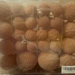 Velvet Christmas Ball Ornaments - 46pcs Flocked Christmas Tree Decorations Sets